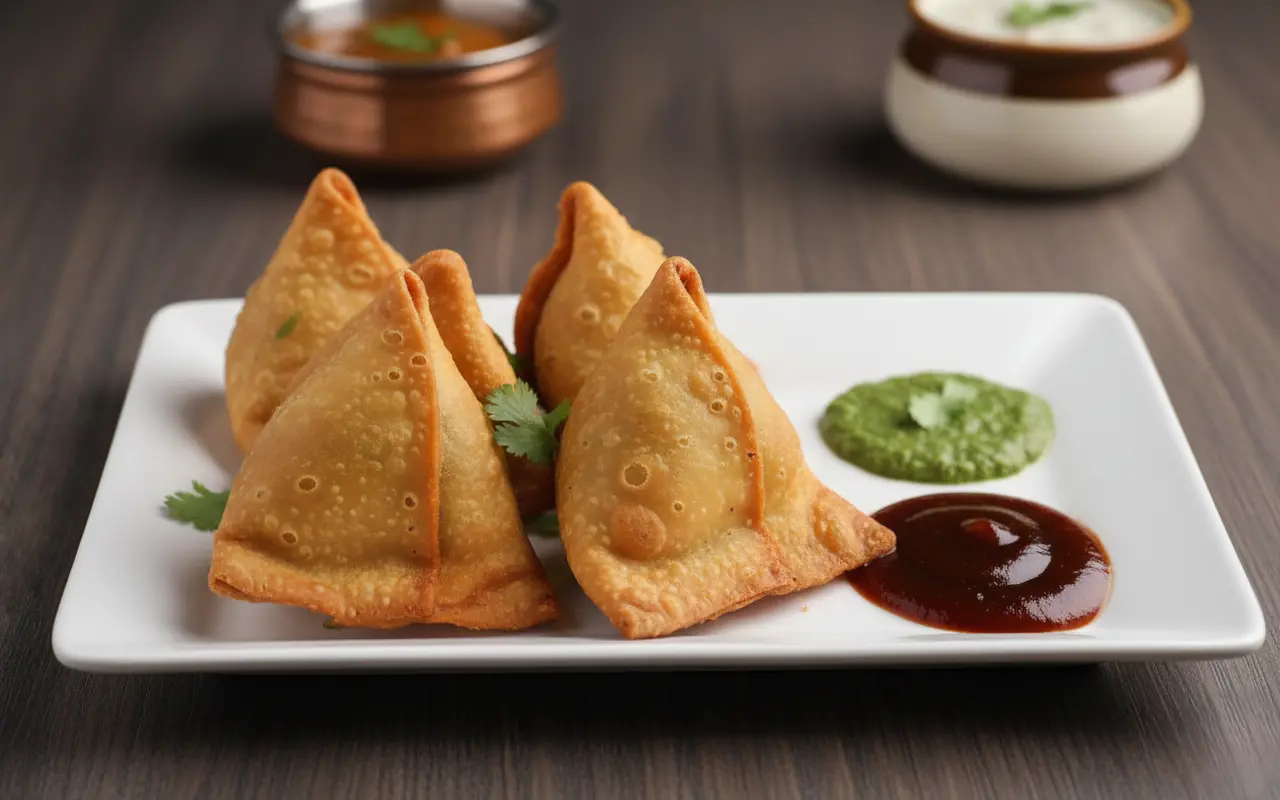 Vegetable Samosa at Angeethi Flame Indian Restaurant in Cedar Park, TX